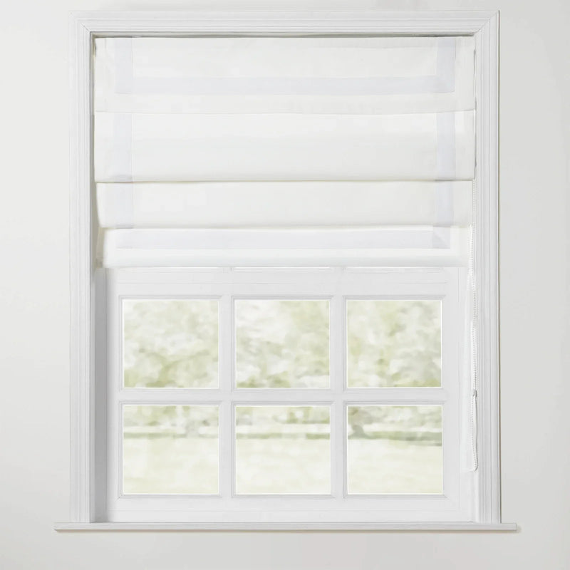 Tyrone Roman Shade with Border Cord Lift TWOPAGES