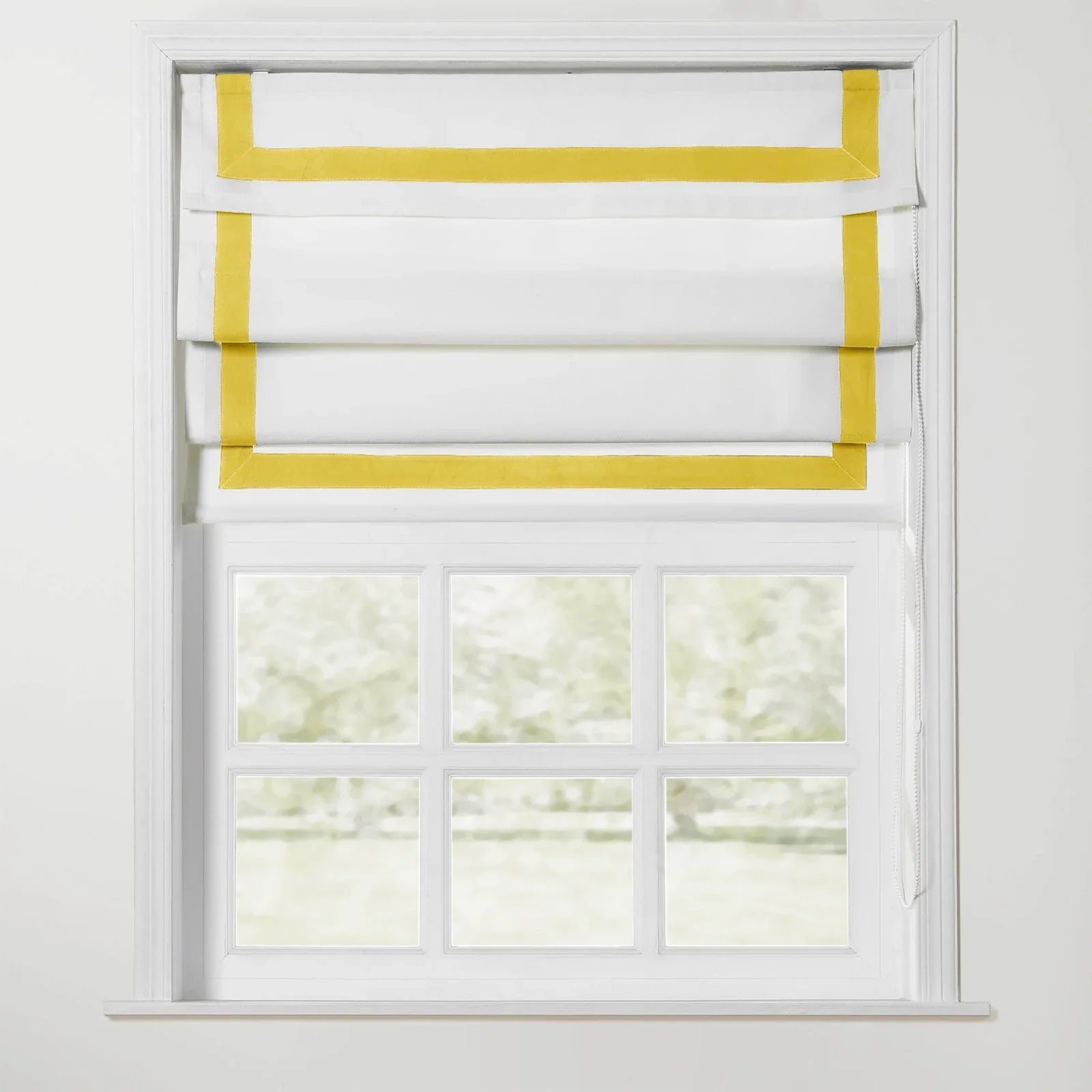 Tyrone Roman Shade with Border Cord Lift TWOPAGES