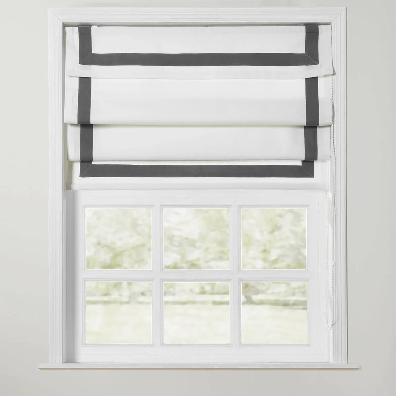 Tyrone Roman Shade with Border Cord Lift TWOPAGES
