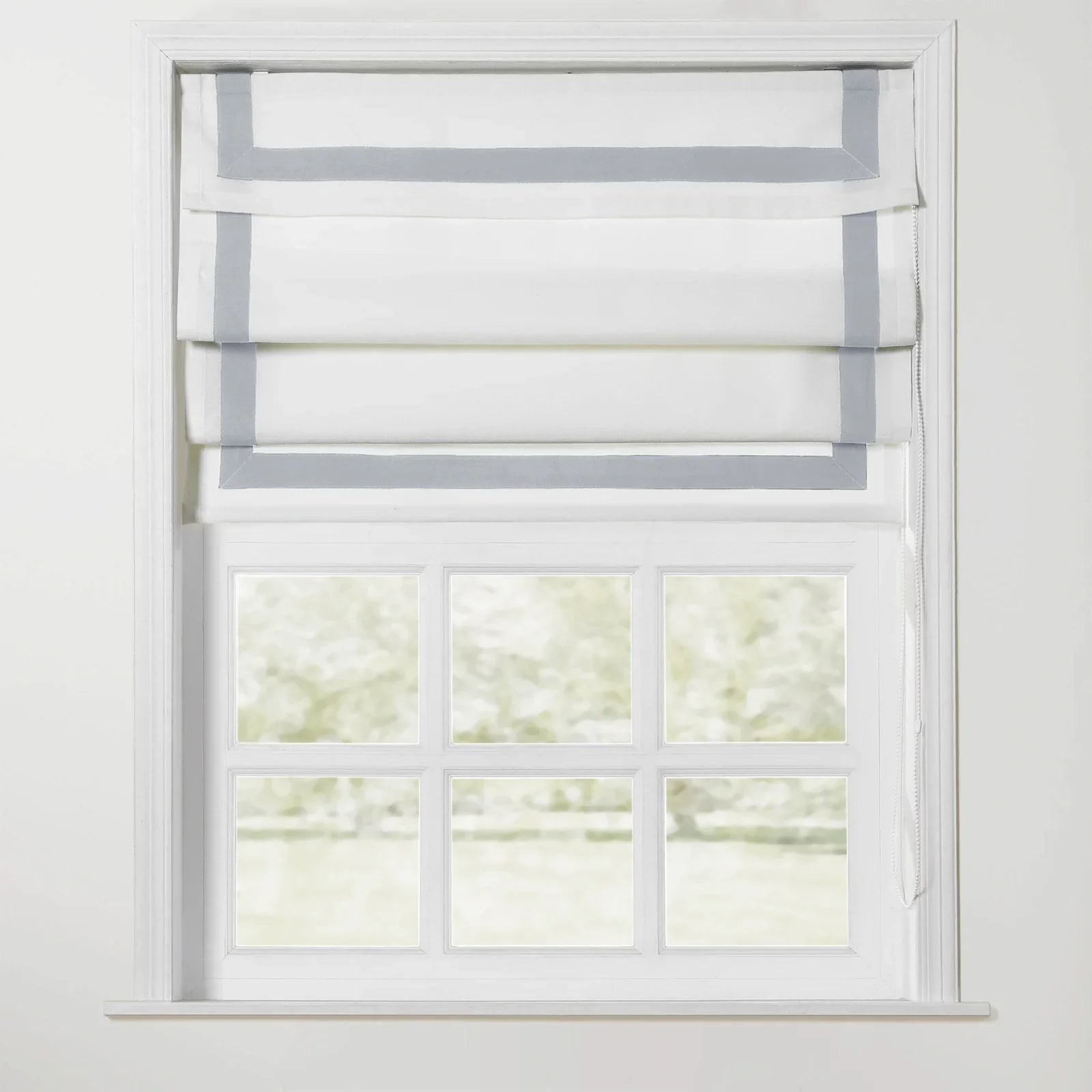 Tyrone Roman Shade with Border Cord Lift TWOPAGES