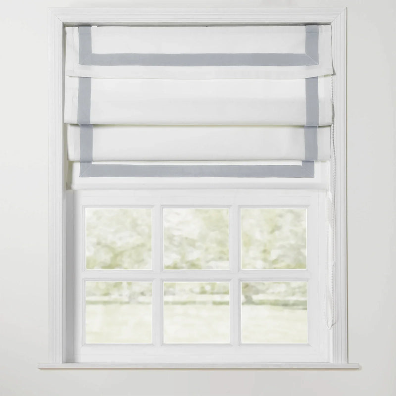 Tyrone Roman Shade with Border Cord Lift TWOPAGES