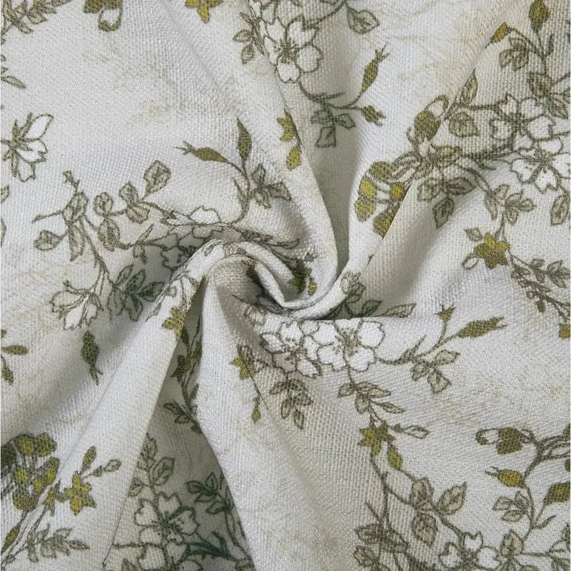 Sara Le Print Linen Pleated Cafe Curtains?-TWOPAGES