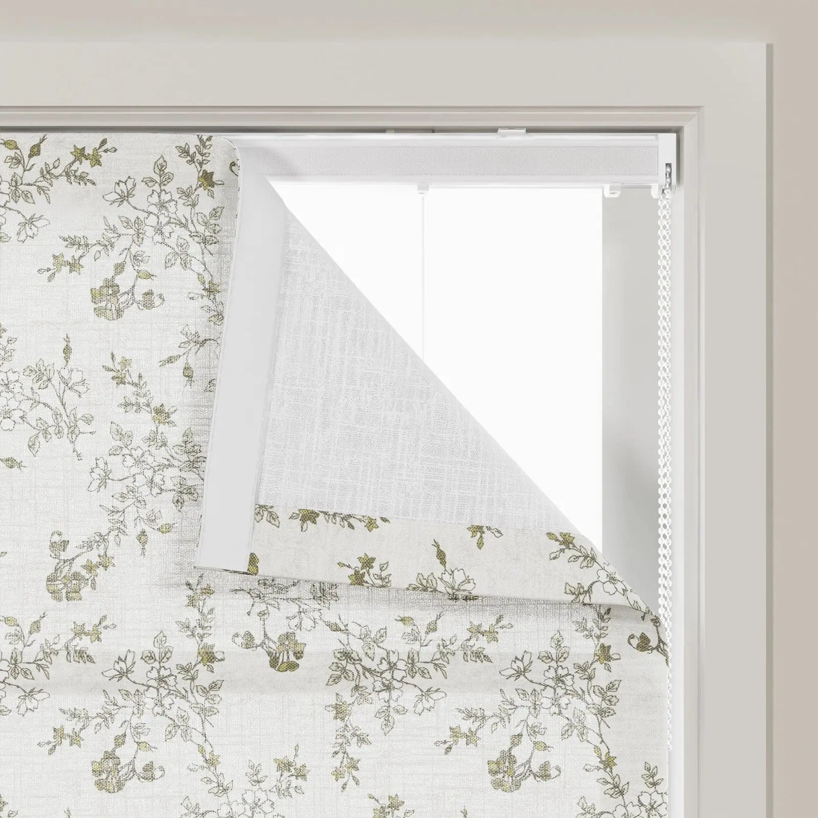 Sara Le Printed Roman Shade Cord Lift- -TWOPAGES