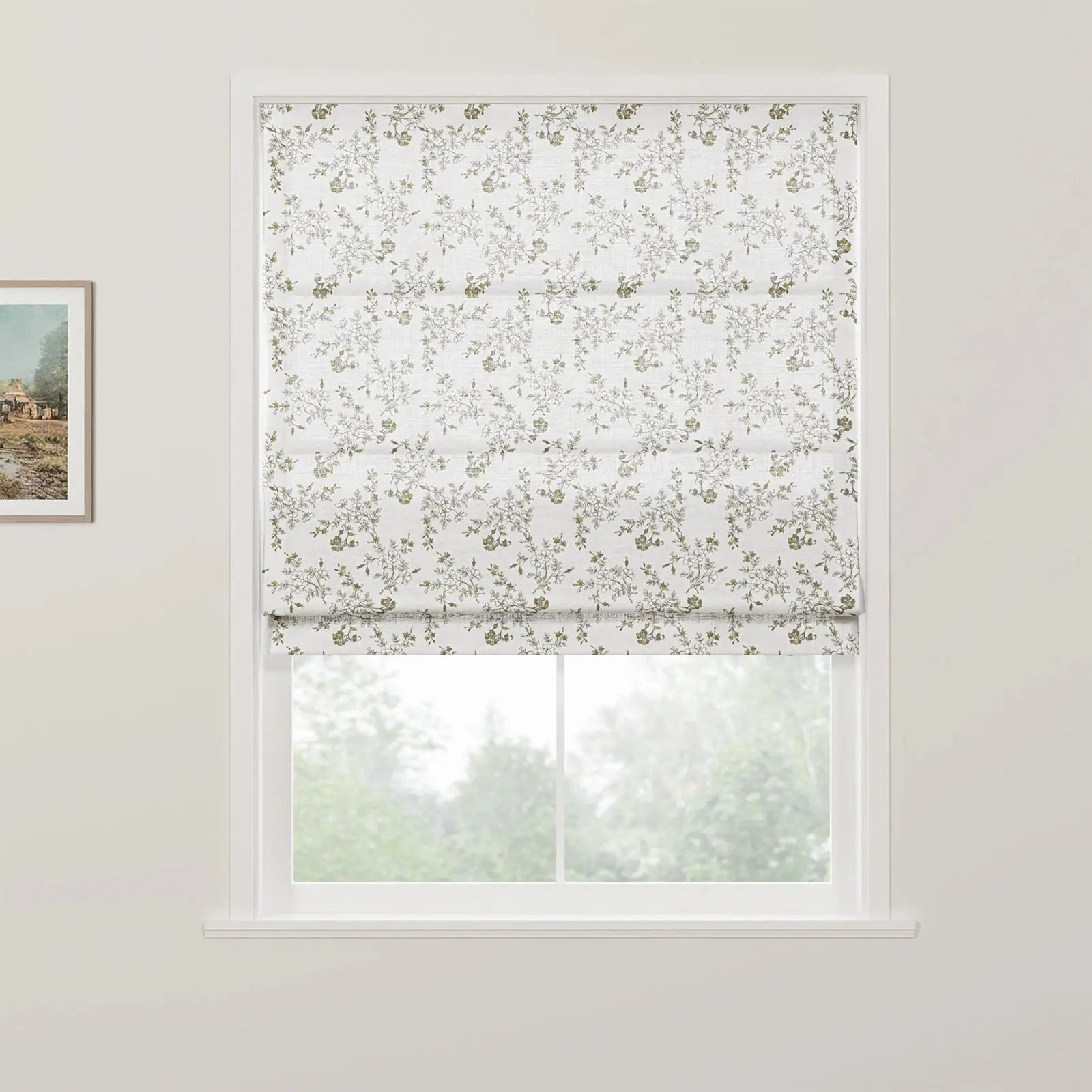 Sara Le Printed Roman Shade Cordless- -TWOPAGES
