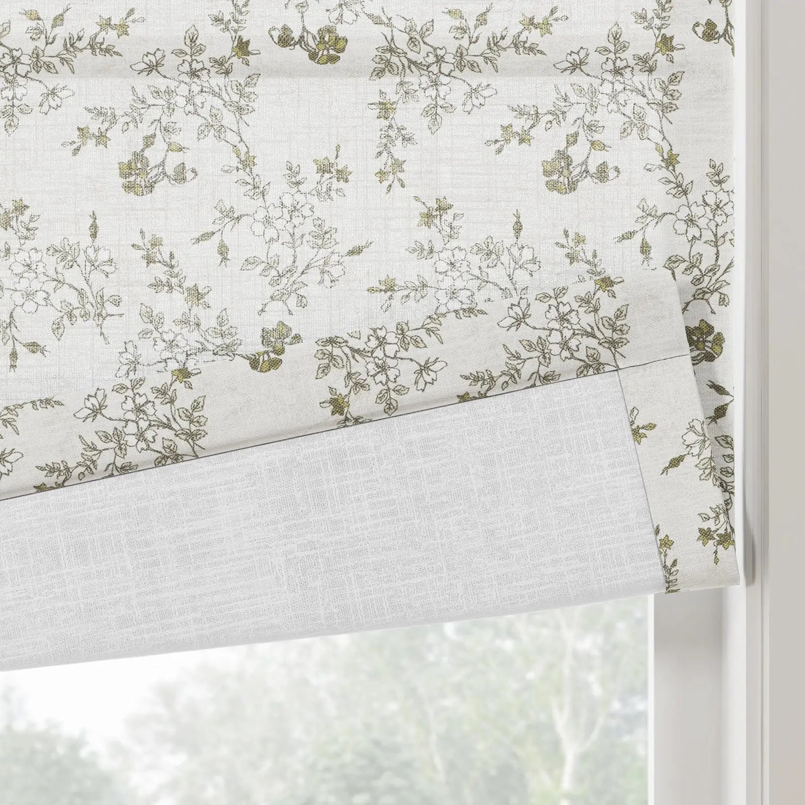 Sara Le Printed Roman Shade Cordless- -TWOPAGES