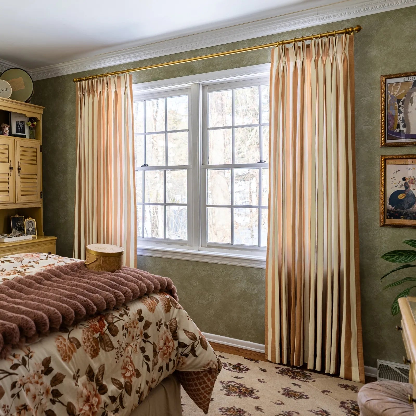 MS. MAVERICK MUSE x TWOPAGES Pastoral Printed Linen Cotton Pleated Curtains