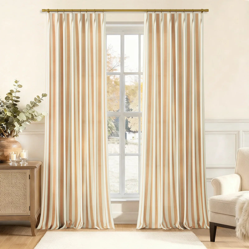 MS. MAVERICK MUSE x TWOPAGES Pastoral Printed Linen Cotton Pleated Curtains