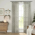 Britt Bengoechea Floral Print Linen Cotton Drapery Pleated-?-TWOPAGES CURTAINS
