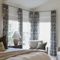 Britt Bengoechea Floral Print Linen Cotton Drapery Pleated-?-TWOPAGES CURTAINS