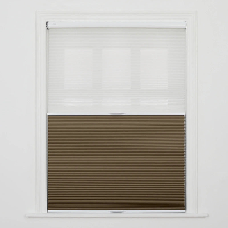 Aura No-Drill Day Night Blackout Cellular Window Blinds Cordless