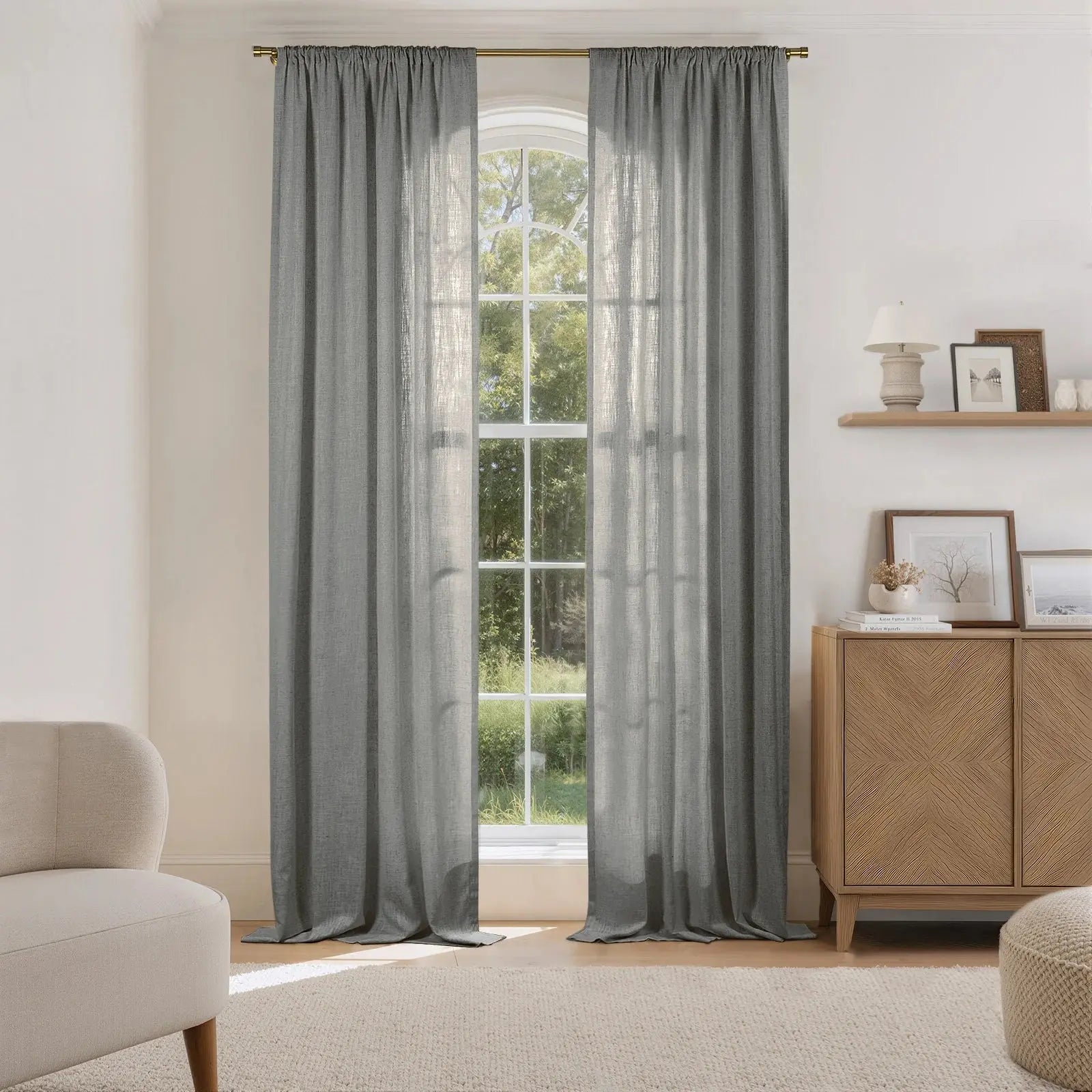 Liz Linen Drape Soft Top- -TWOPAGES