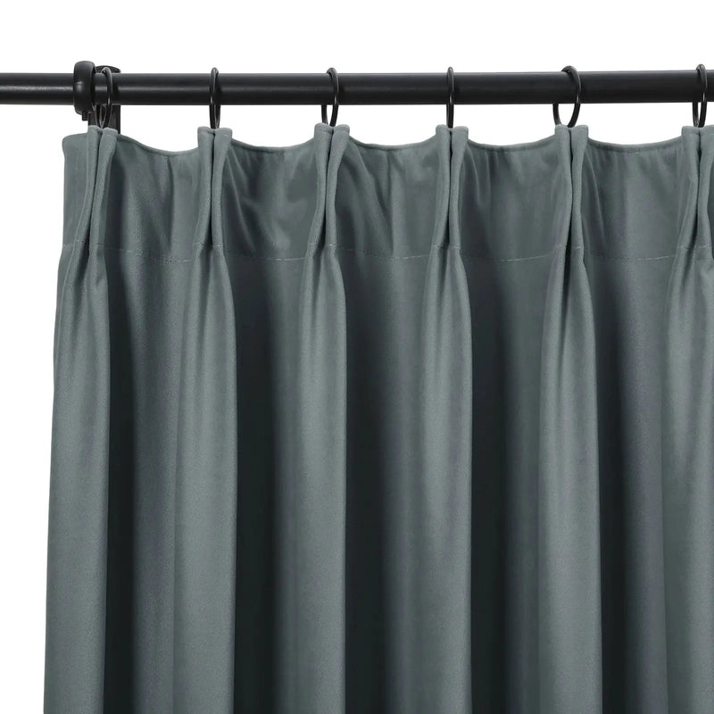 Tavis Premium Velvet Curtain Pleated-?-TWOPAGES
