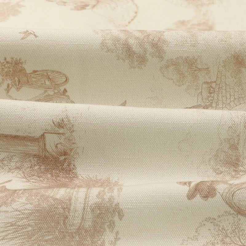 MS. MAVERICK MUSE x TWOPAGES Pastoral Printed Linen Cotton Pleated Curtains