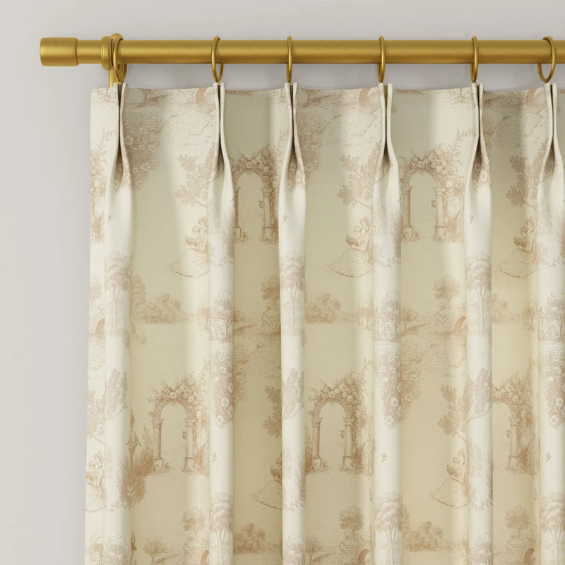 MS. MAVERICK MUSE x TWOPAGES Pastoral Printed Linen Cotton Pleated Curtains