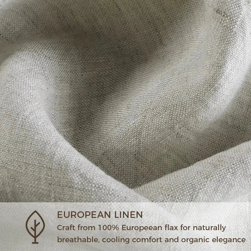 Doris 100% European Flax Linen Curtain Pleated?-TWOPAGES