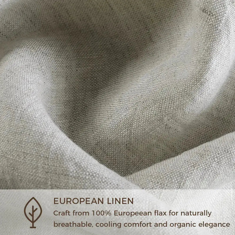 Doris 100% European Flax Linen Curtain Pleated?-TWOPAGES
