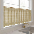 Stefana Silber Print Linen Pleated Cafe Curtains-?-TWOPAGES