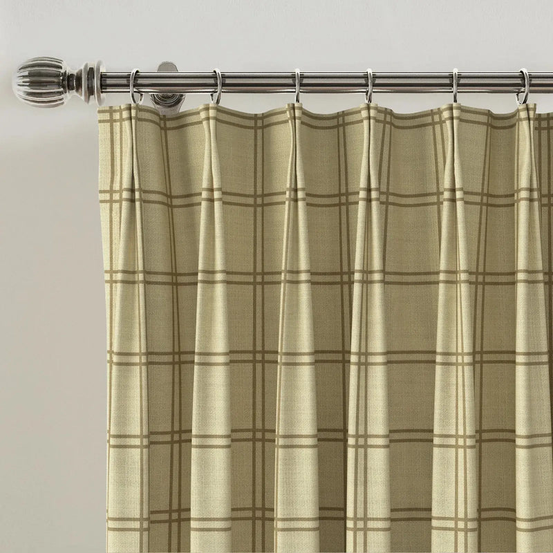 Stefana Silber Print Linen Blend Curtain Drapery Pleated?-TWOPAGES