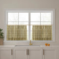 Stefana Silber Print Linen Pleated Cafe Curtains-?-TWOPAGES