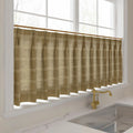 Stefana Silber Print Linen Pleated Cafe Curtains-?-TWOPAGES