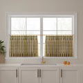 Stefana Silber Print Linen Pleated Cafe Curtains-?-TWOPAGES