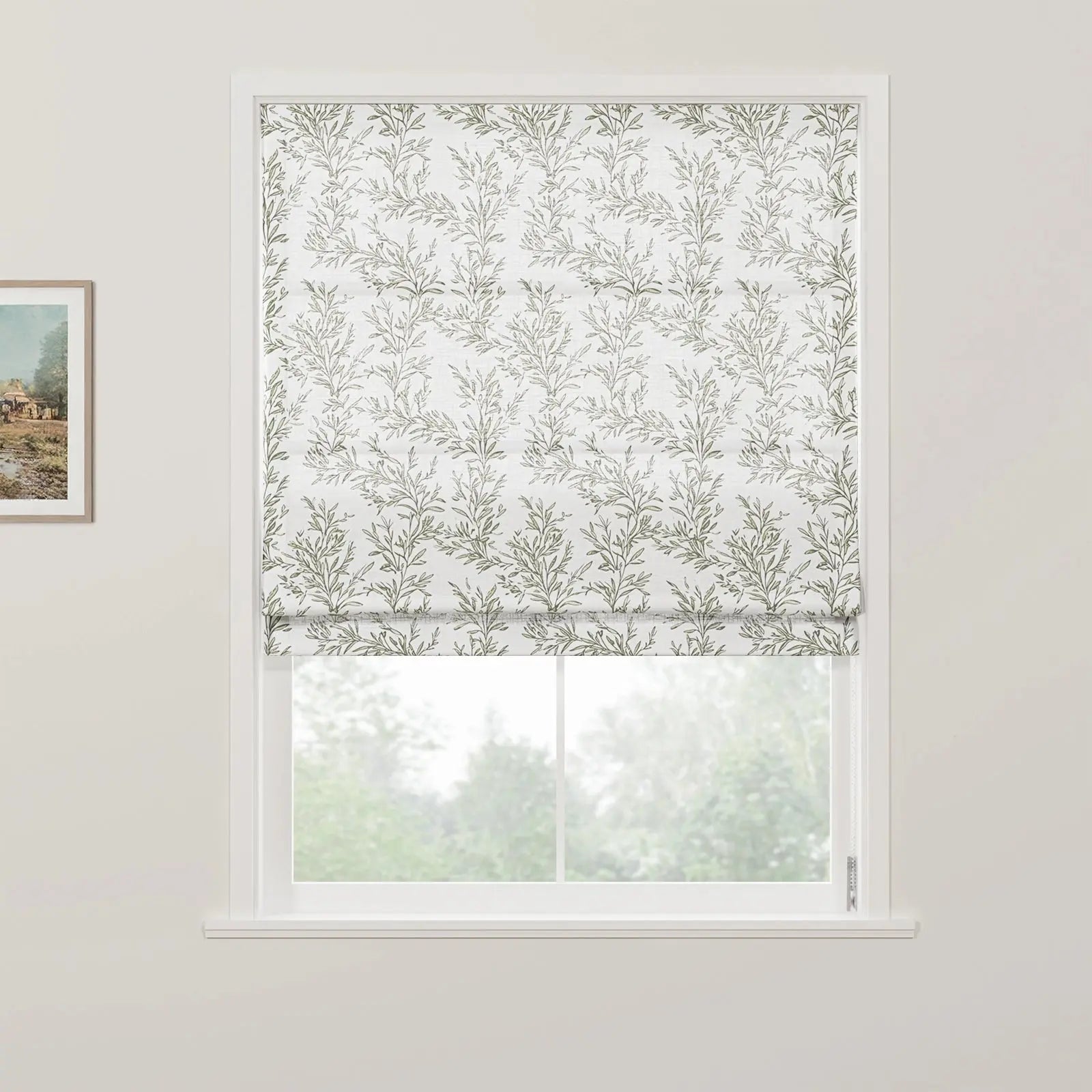 Sara Le Printed Roman Shade Cordless- -TWOPAGES