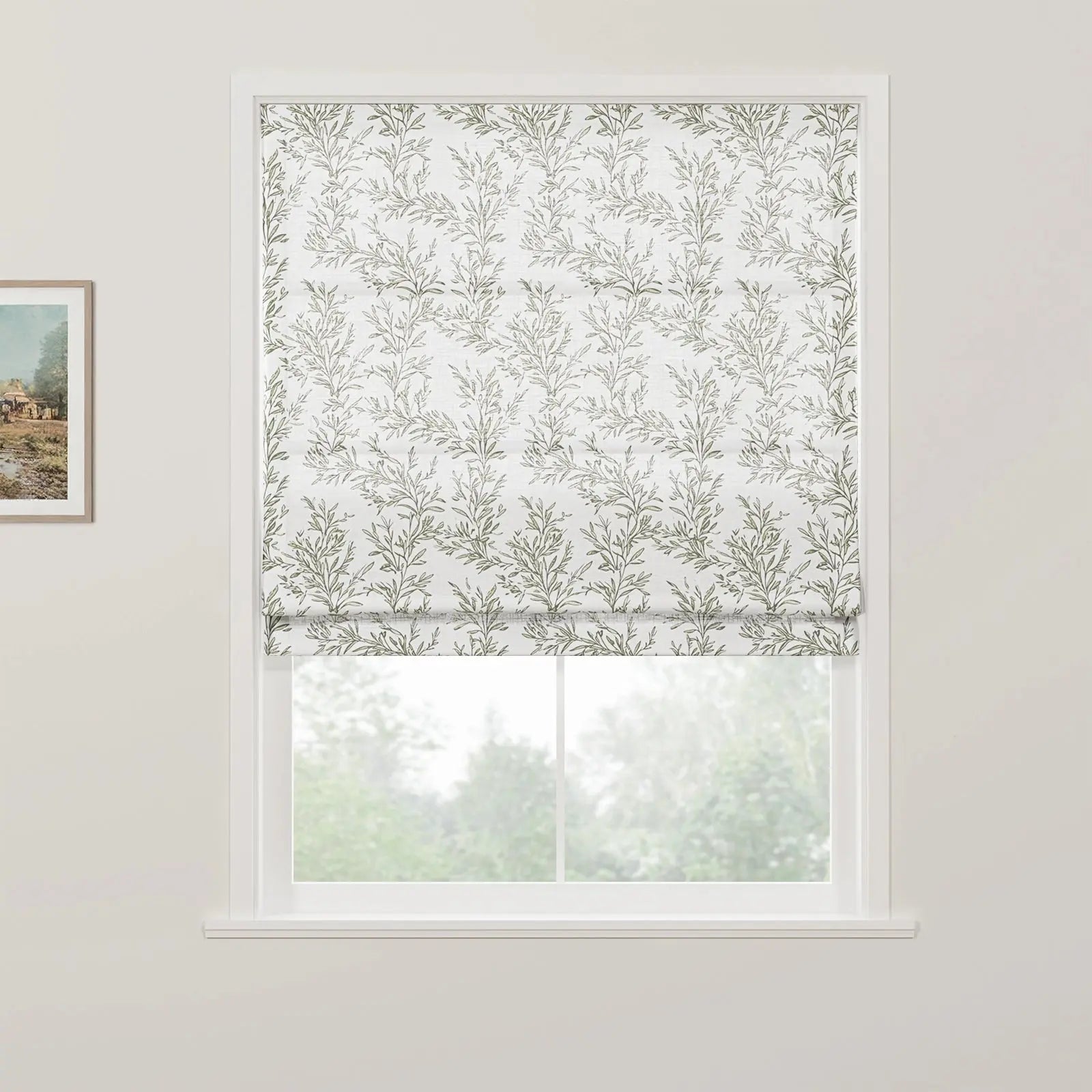 Sara Le Printed Roman Shade Cordless- -TWOPAGES