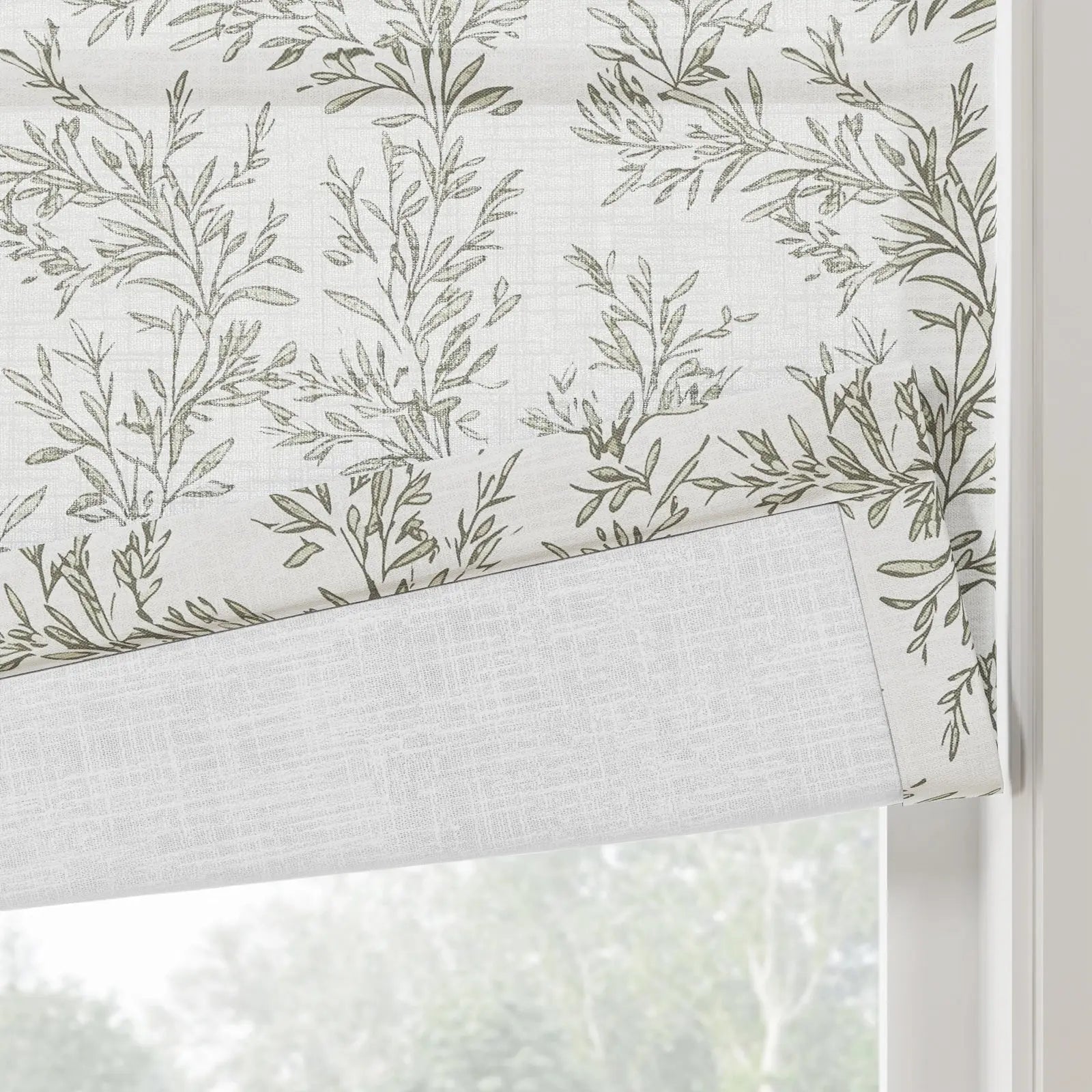 Sara Le Printed Roman Shade Cordless- -TWOPAGES