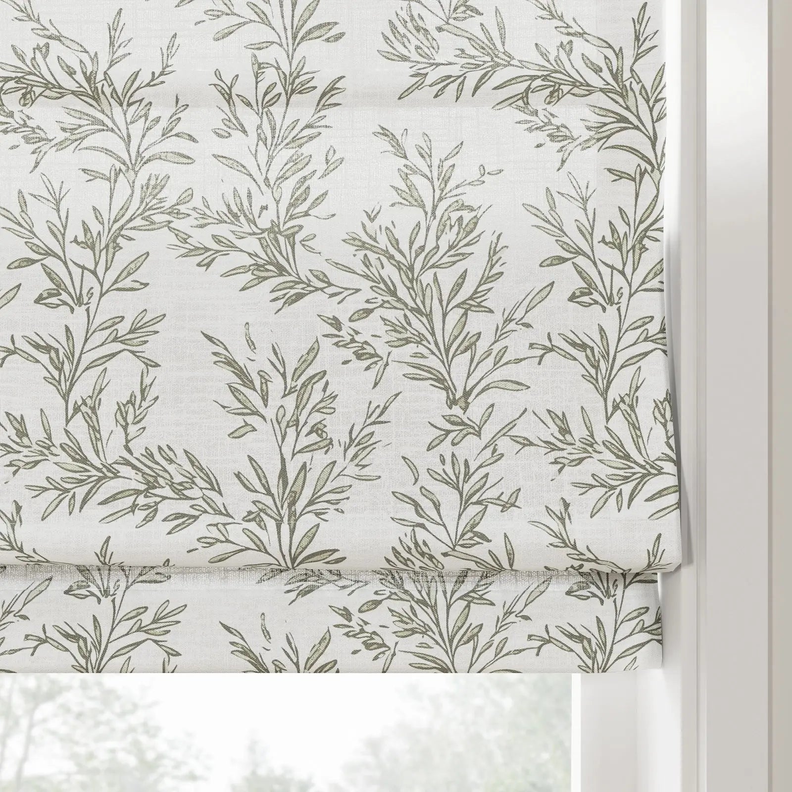 Sara Le Printed Roman Shade Cordless- -TWOPAGES