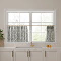 Sara Le Print Linen Pleated Cafe Curtains?-TWOPAGES