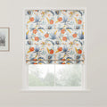 Holly Botanical Boho No-Drill Flat Fold Roman Blind Cordless