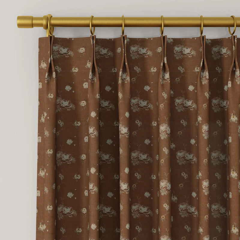 MS. MAVERICK MUSE x TWOPAGES Pastoral Printed Linen Cotton Pleated Curtains