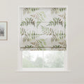 Holly Botanical Boho No-Drill Flat Fold Roman Blind Cordless