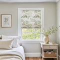 Holly Botanical Boho No-Drill Flat Fold Roman Blind Cordless