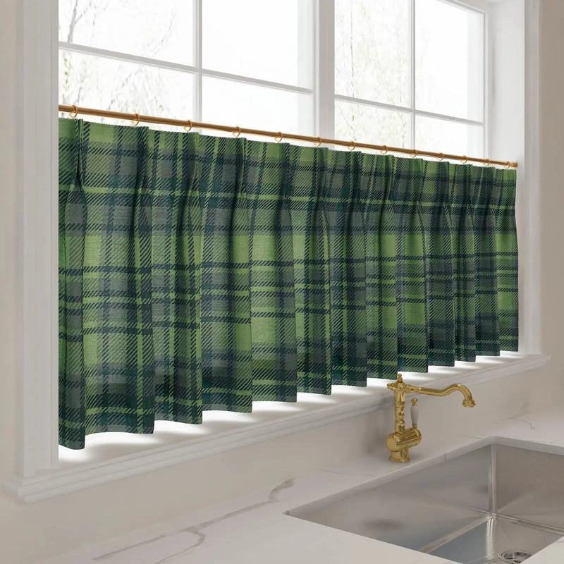 Sara Le Print Linen Pleated Cafe Curtains?-TWOPAGES