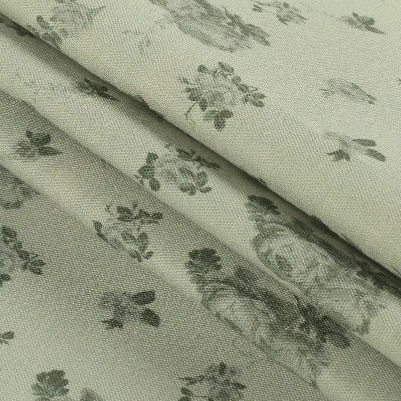 MS. MAVERICK MUSE x TWOPAGES Pastoral Printed Linen Cotton Pleated Curtains