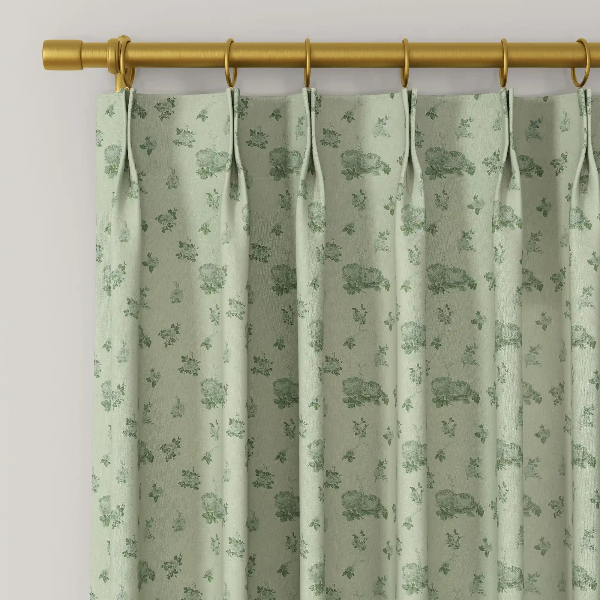 MS. MAVERICK MUSE x TWOPAGES Pastoral Printed Linen Cotton Pleated Curtains