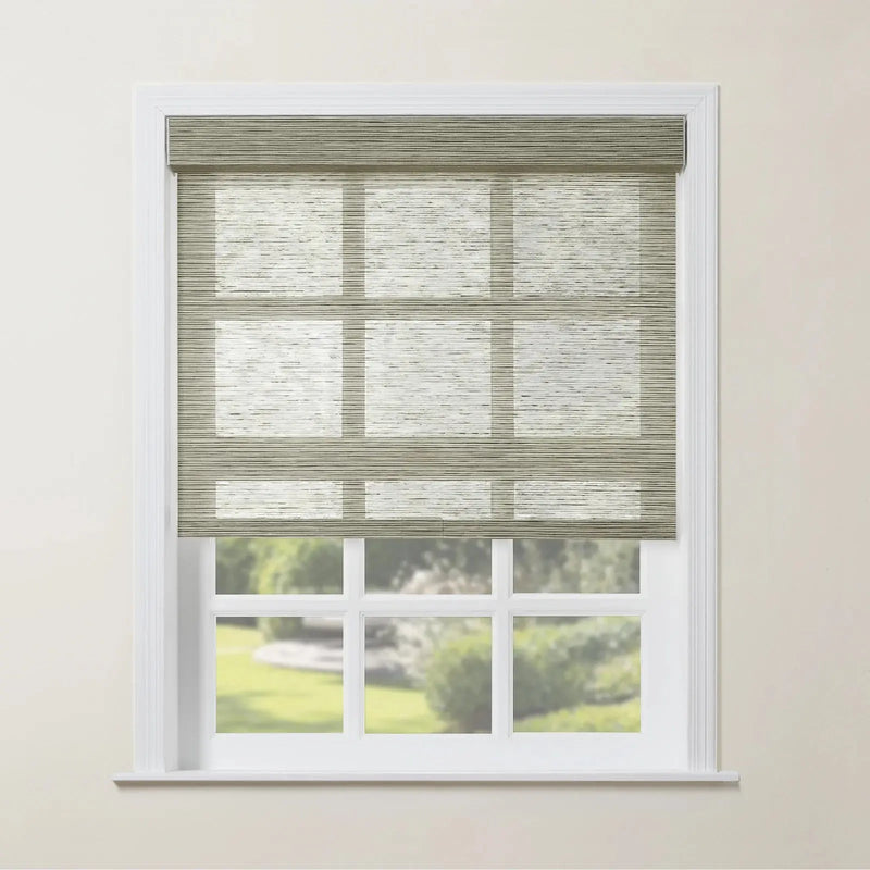 Rae Natural Jute Woven Wood Roller Blinds Cordless-?-TWOPAGES