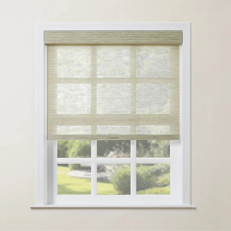 Rae Natural Jute Woven Wood Roller Blinds Cordless-?-TWOPAGES