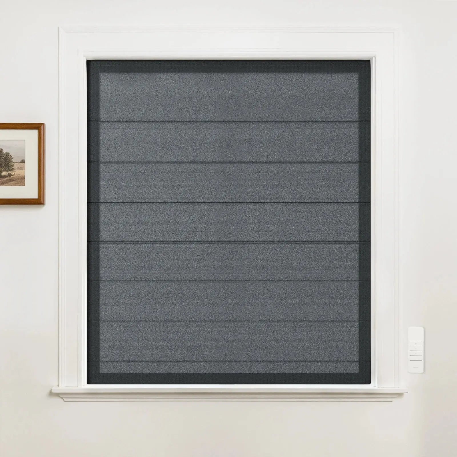 Alvin Motorized Sheer Room Darkening Roman Blind?-TWOPAGES