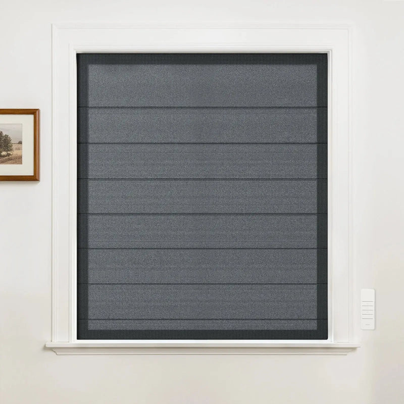 Alvin Motorized Sheer Room Darkening Roman Blind?-TWOPAGES