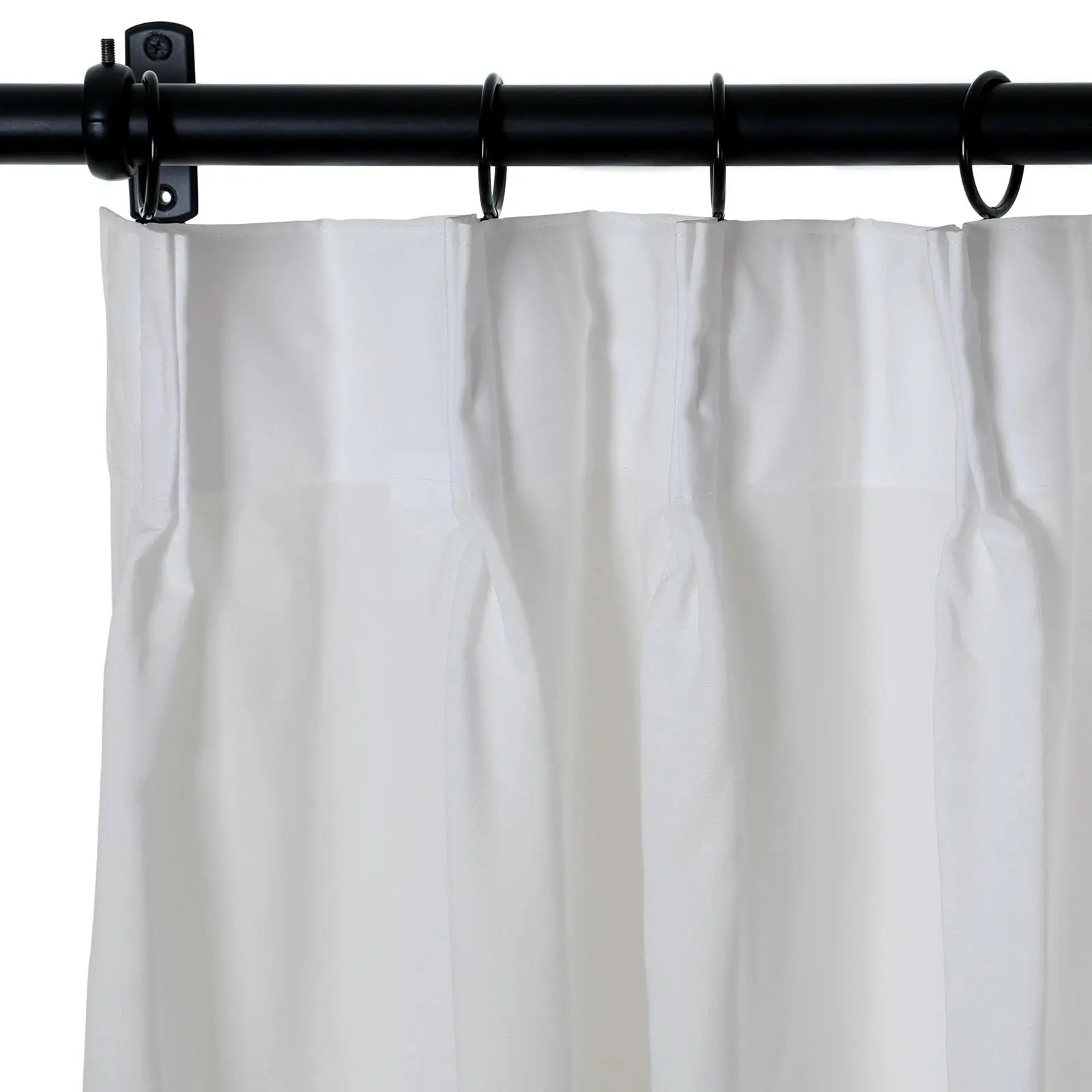 Florida Embossed White Semi Sheer Curtain Pleated?-TWOPAGES
