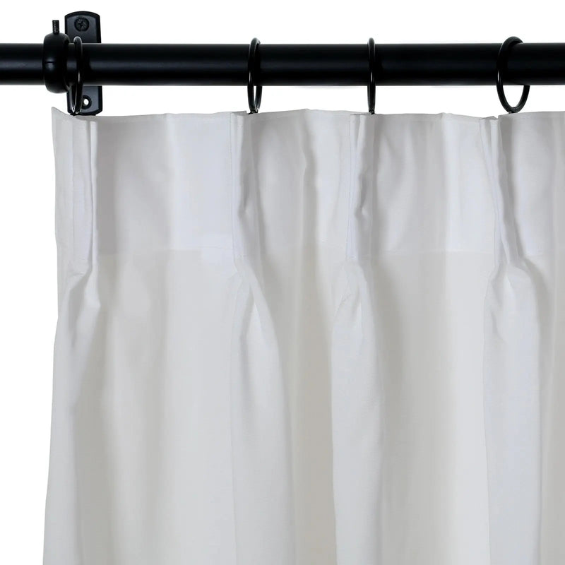 Florida Embossed White Semi Sheer Curtain Pleated?-TWOPAGES