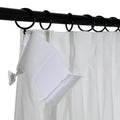 Florida Embossed White Semi Sheer Curtain Pleated?-TWOPAGES