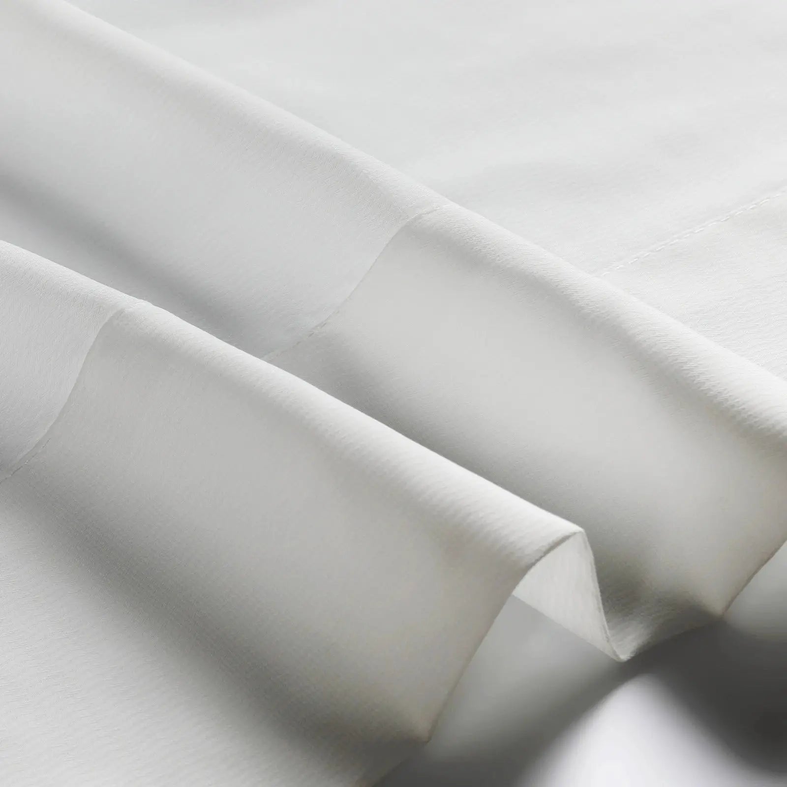 Florida Embossed White Semi Sheer Curtain Pleated?-TWOPAGES