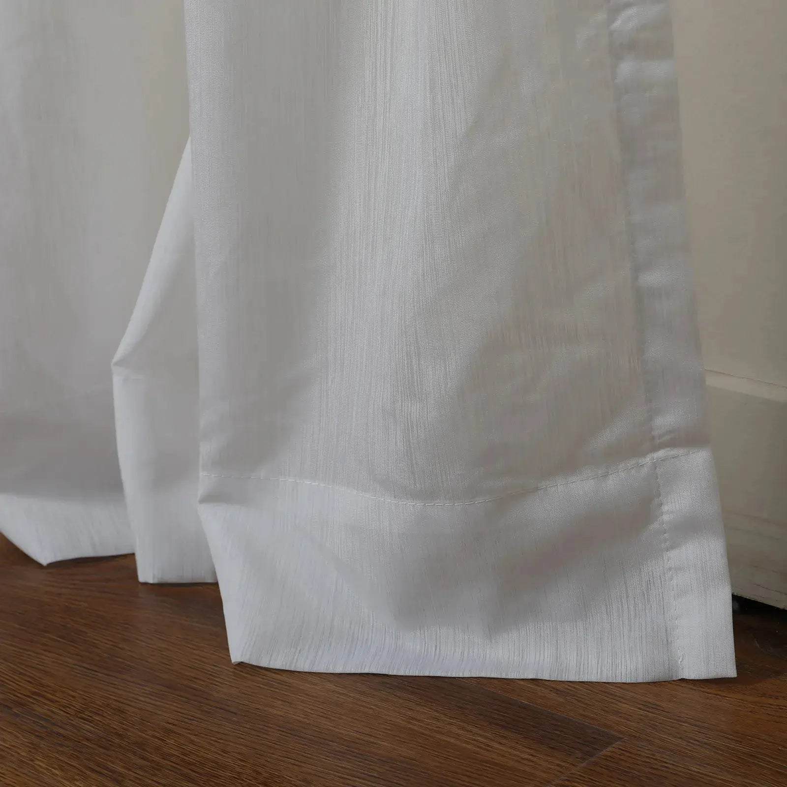 Florida Embossed White Semi Sheer Curtain Pleated?-TWOPAGES