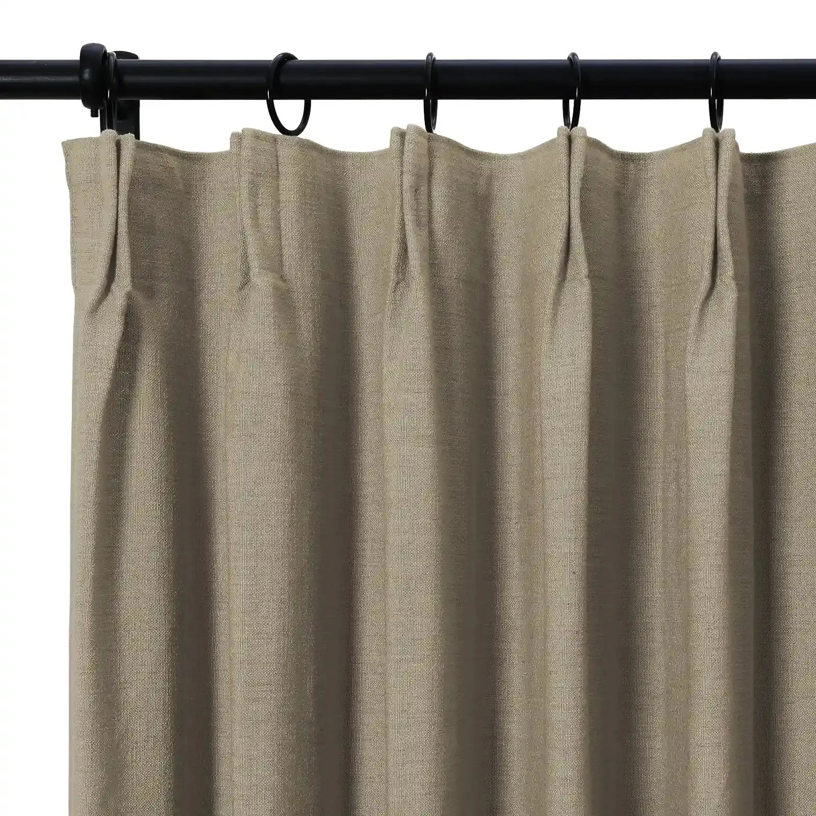 Isabella Heavyweight Cotton Curtain Pleated-?-TWOPAGES