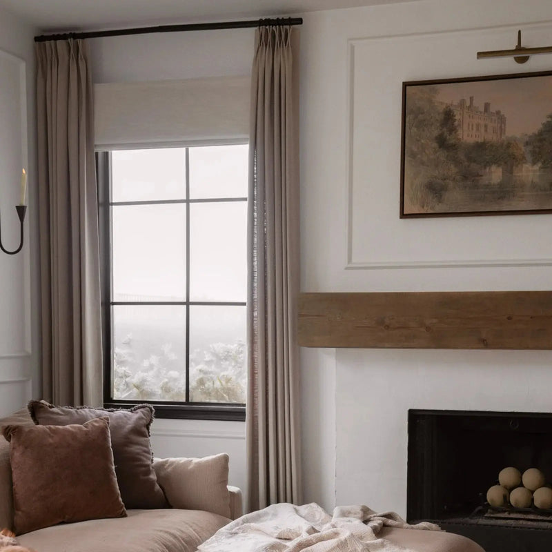 Isabella Heavyweight Cotton Curtain Pleated-?-TWOPAGES