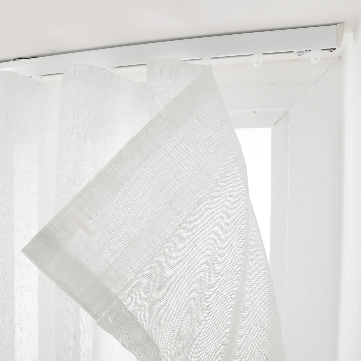 Flynn Voile Wave Curtains with Belt Hook - Leo Track