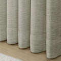 Fog Liz linen curtains in a close room detail highlighting the linen texture and colour